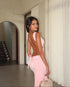 Sleeveless Evening Dress with Big Bow Backless for Gala and Wedding Guest